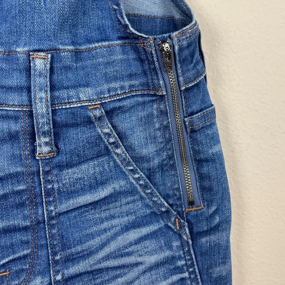 MADEWELL Blue Denim Skinny Overalls Size XXS Kemp Wash $148 Casual High Waist